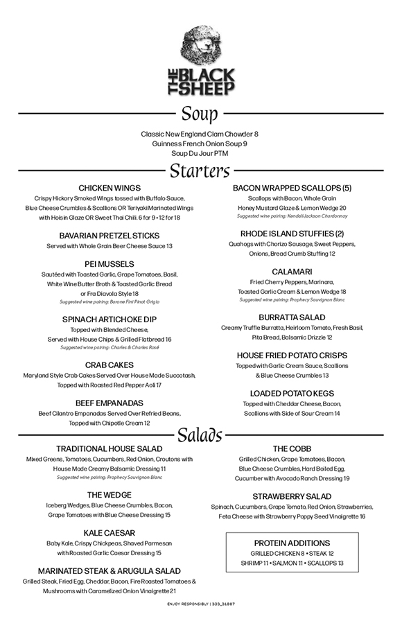 Black Sheep dinner